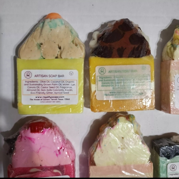 6 New Frosted Glitter Girl World Artisan Soap Bars Soaps Popcorn Orange Daisy - Picture 7 of 7